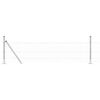 vidaXL Staket med stolpar Silver 0.5 x 10 m PVC-belagd st&aring;l