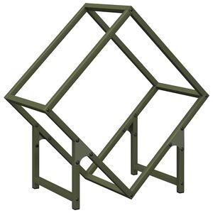 vidaXL Vedst&auml;ll olivgr&ouml;n 50x25x50 cm kallvalsat st&aring;l