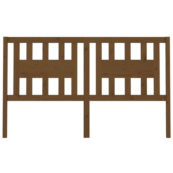 vidaXL Sänggavel honungsbrun 206x4x100 cm massiv furu