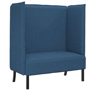 vidaXL H&ouml;g Ryggsoffa 101cm Bl&aring; tyg