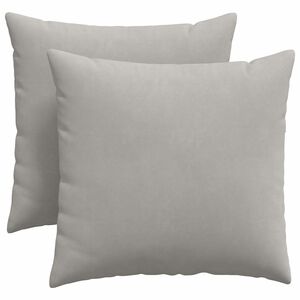 vidaXL Sofakuddar 2 pcs Ljusgr&aring; 45 x 45 cm tyg