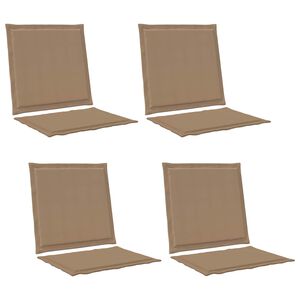 vidaXL Sitt- och Ryggkuddar 4 pcs Taupe 47 x 45 x 2 cm Polyester