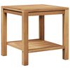 vidaXL Kaffeebord med lagring Brun 45 x 45 x 45 cm Massivt teaktr&auml;