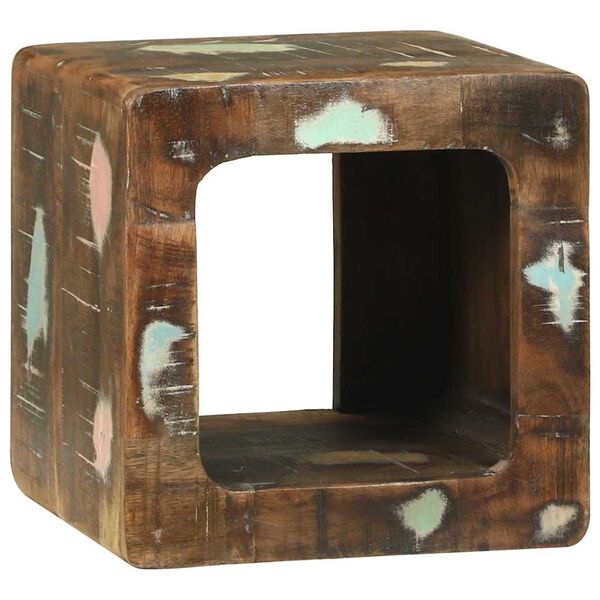 vidaXL TV Enheter med hylla 2 pcs Flerf&auml;rgsdesign Solid &aring;tervunnen tr&auml;