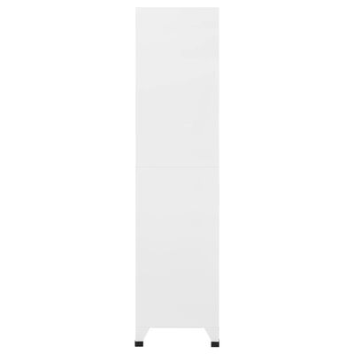vidaXL Förvaringsskåp vit 90x45x180 cm stål