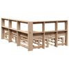 vidaXL S&auml;ng med bokhylla utan madrass 120x190 cm massiv furu