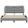 vidaXL Bed Frame without Mattress "Hvar" Light Grey 140x200 cm Fabric