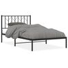 vidaXL S&auml;ngram med huvudgavel metall svart 107x203 cm