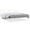 vidaXL S&auml;ngram med huvudgavel metall vit 193x203 cm
