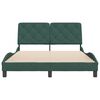 vidaXL Bed Frame without Mattress Dark Green 140x200 cm Velvet