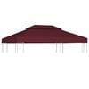vidaXL Paviljongtak med ventilering 310 g/m&sup2; 4x3 m vinr&ouml;d