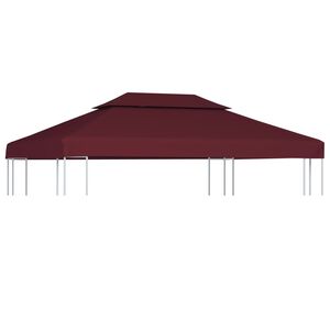 vidaXL Paviljongtak med ventilering 310 g/m&sup2; 4x3 m vinr&ouml;d