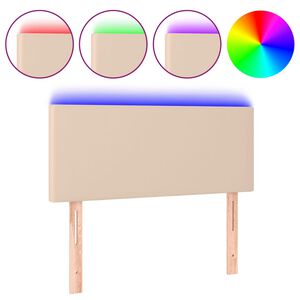 vidaXL S&auml;nggavel LED cappuccino 80x5x78/88 cm konstl&auml;der