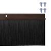 vidaXL Skruvmonterade dörrborsttätningslister 2 pcs Brun 100 cm
