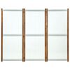 vidaXL Rumsavdelare 3 paneler gräddvit 210x170 cm