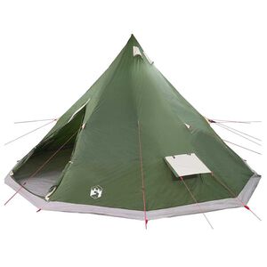 vidaXL Tipi T&auml;lt med tak med lagring Gr&ouml;n 560 x 560 x 300 cm taffeta