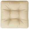 vidaXL Palldyna beige 60x60x12 cm tyg