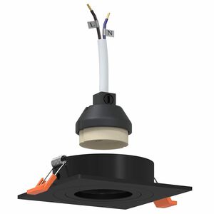 vidaXL Spotlight 6 st Svart 9 x 9 x 2 cm Aluminium