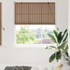 vidaXL Rullgardin med gardiner Brun 140 x 160 cm Bambu