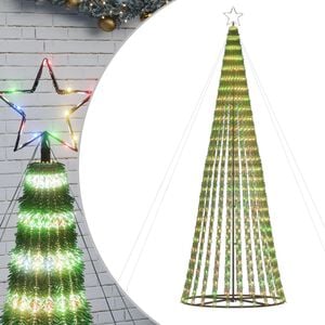 vidaXL LED julgran 688 LED flerf&auml;rgad 300 cm