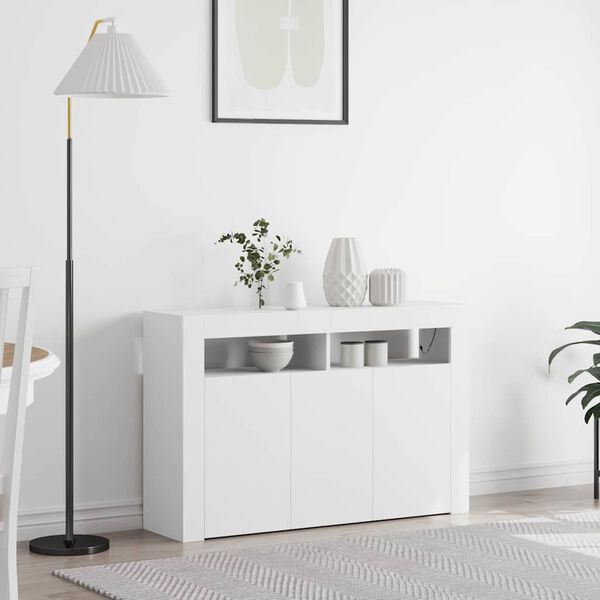 vidaXL Sideboard Vit 116 x 30 x 75 cm Konstruerat tr&auml;
