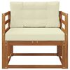 vidaXL Utomhus Mellansoffa Massivt Akaciatr&auml; Naturf&auml;rg