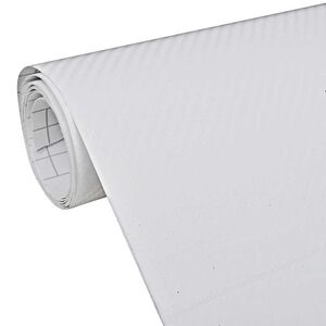 vidaXL Bilfoliering 3D vit 100x150 cm
