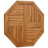vidaXL Bordsskiva 70x70x2,5 cm &aring;ttakantig massiv teak
