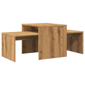 vidaXL Soffbord artisian ek 100x48x40 cm konstruerat tr&auml;