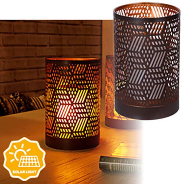 Luxform Solcellslampa Swindon brun och koppar