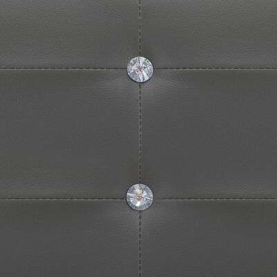 vidaXL Säng med memoryskummadrass grå konstläder 90x200 cm