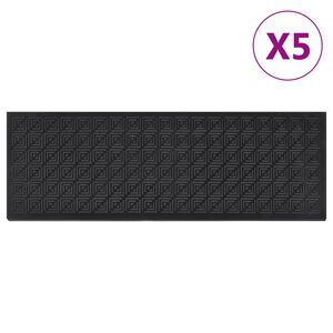 vidaXL Trappstegsmattor 5 st 25x75 cm gummi