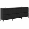 vidaXL Sk&aring;p 3 st Svart Ek 60 x 35 x 70 cm Konstruerat tr&auml;