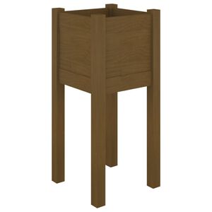 vidaXL Odlingsl&aring;da honungsbrun 31x31x70 cm massiv furu