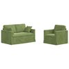 vidaXL Soffa 2 pcs Ljusgr&ouml;n 138 x 78 x 80 cm Sammet