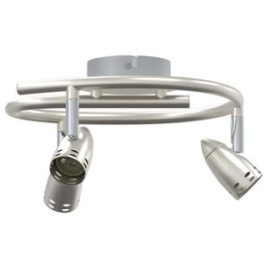 vidaXL Takspotlight med str&aring;lkastare Nickel 24 x 22 x 12,5 cm Metall