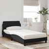 vidaXL Bed with Mattress "Dover" Black 100x200 cm Velvet