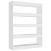 vidaXL Bokhylla/Rumsavdelare vit 100x30x135 cm