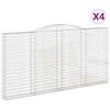 vidaXL Gabioner b&aring;gformade 4 st 400x30x200/220 cm galvaniserat j&auml;rn