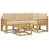 vidaXL Utomhussoffset 5 st Vit och Beige