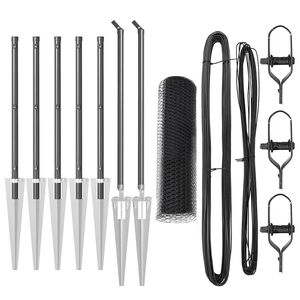 vidaXL St&auml;ngselstolpe Gr&aring; 10 x 0,4 m (13 mm n&auml;t) St&aring;l och PVC