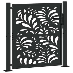 vidaXL Tr&auml;dg&aring;rdsgrind svart 100x100 cm st&aring;lv&aring;gdesign