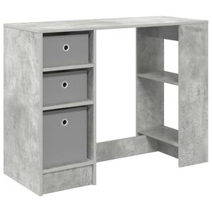 vidaXL Skrivbord Betonggr&aring; 100 x 40 x 75 cm Konstruerat tr&auml;