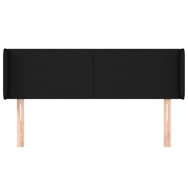 vidaXL S&auml;nggavel med kanter svart 147x16x78/88 cm tyg