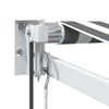 vidaXL Markis inf&auml;llbar antracit och vit 3,5x2,5 m tyg&aluminium