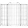 vidaXL Gabioner bågformade 14 st 200x50x160/180 cm galvaniserat järn