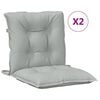 vidaXL Stolsdynor l&aring;gt ryggst&ouml;d 2 st melerad ljusgr&aring; 100x50x7 cm tyg