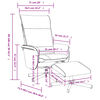 vidaXL Reclinerf&aring;t&ouml;lj med fotpall gr&aring; konstl&auml;der