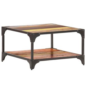 vidaXL Soffbord 60x60x35 cm massivt &aring;tervunnet tr&auml;