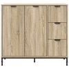 vidaXL Sideboard med l&aring;da Sonoma-ek 89,5 x 33 x 82 cm Konstruerat tr&auml;